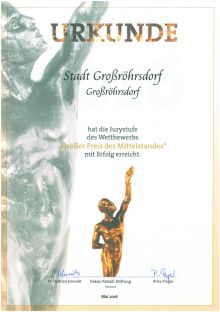 Urkunde Oskar-Patzelt-Stiftung